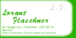 lorant flaschner business card